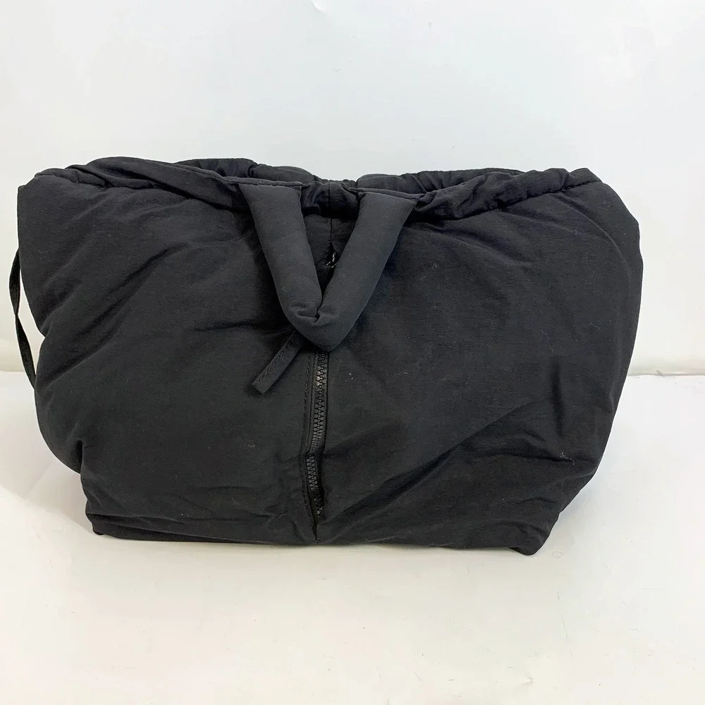 ÖLEND Backpacks Black Large Padded Shoulder Nylon Tote‎ Bag Drawstring Closure